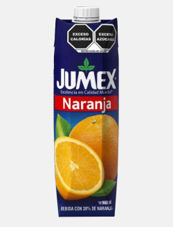 jugo de naranja en tatra pak