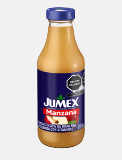 Jumex de manzana botella de vidrio