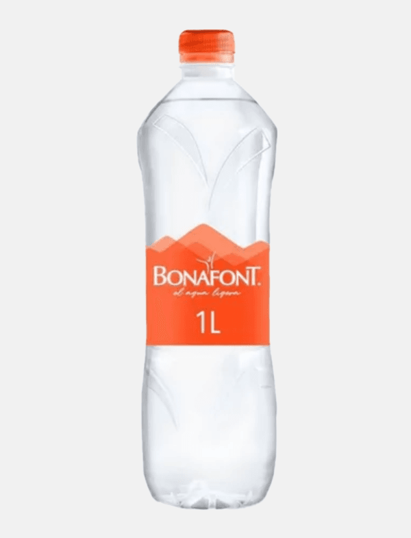 agua bonafont de 1 litro