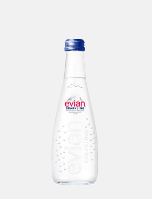 evian sparking 330 ml botella de vidrio