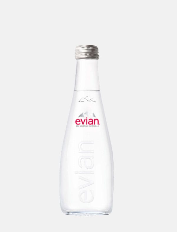 Precio de agua evian vidrio de 330 ml