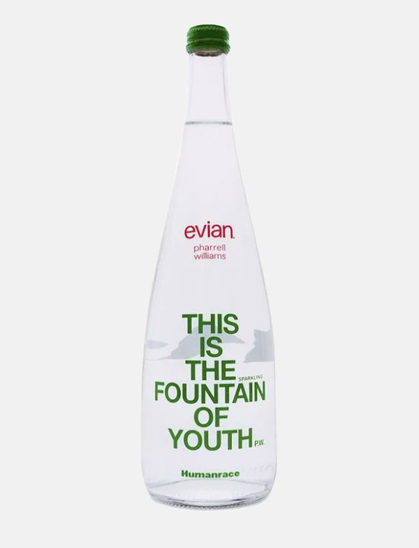 evian Sparkling edición limitada, botella de vidrio de 750 ml