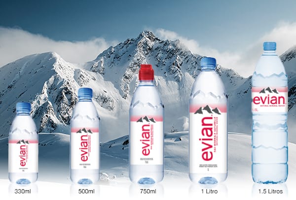 Distribución al mayoreo y menudeo de agua evian botellas PET